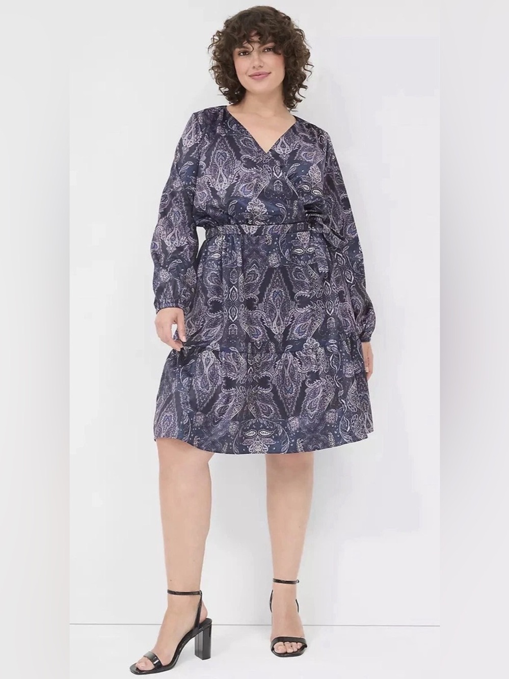 Lane Bryant Paisley Mini Wrap Dress | Size 20